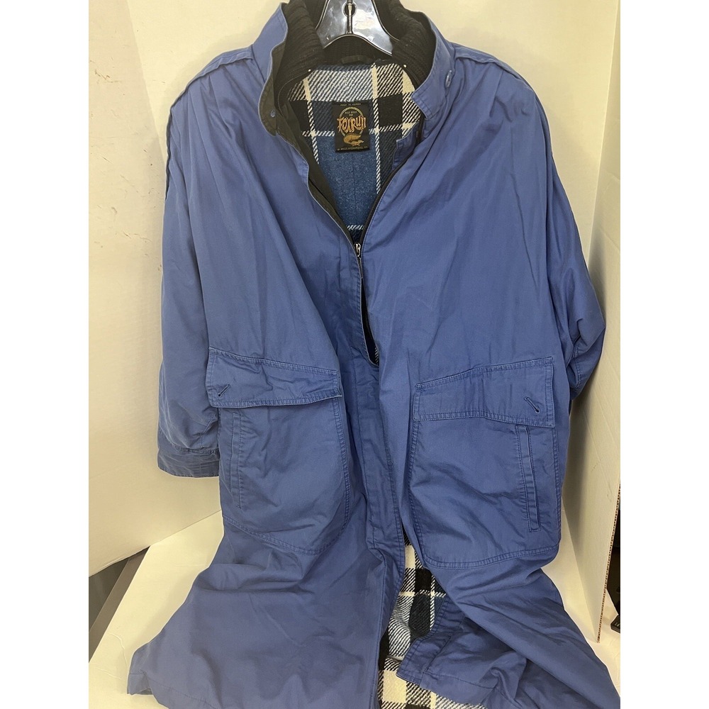 Fox Run Jacket Mens Large Blue Heavy Weight Winter Trench Coat